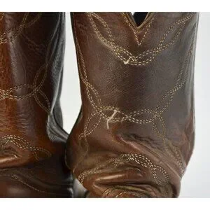 Vulcan | Shoes | Vintage Vulcan Mens Brown Leather Cowboy  display picture 1